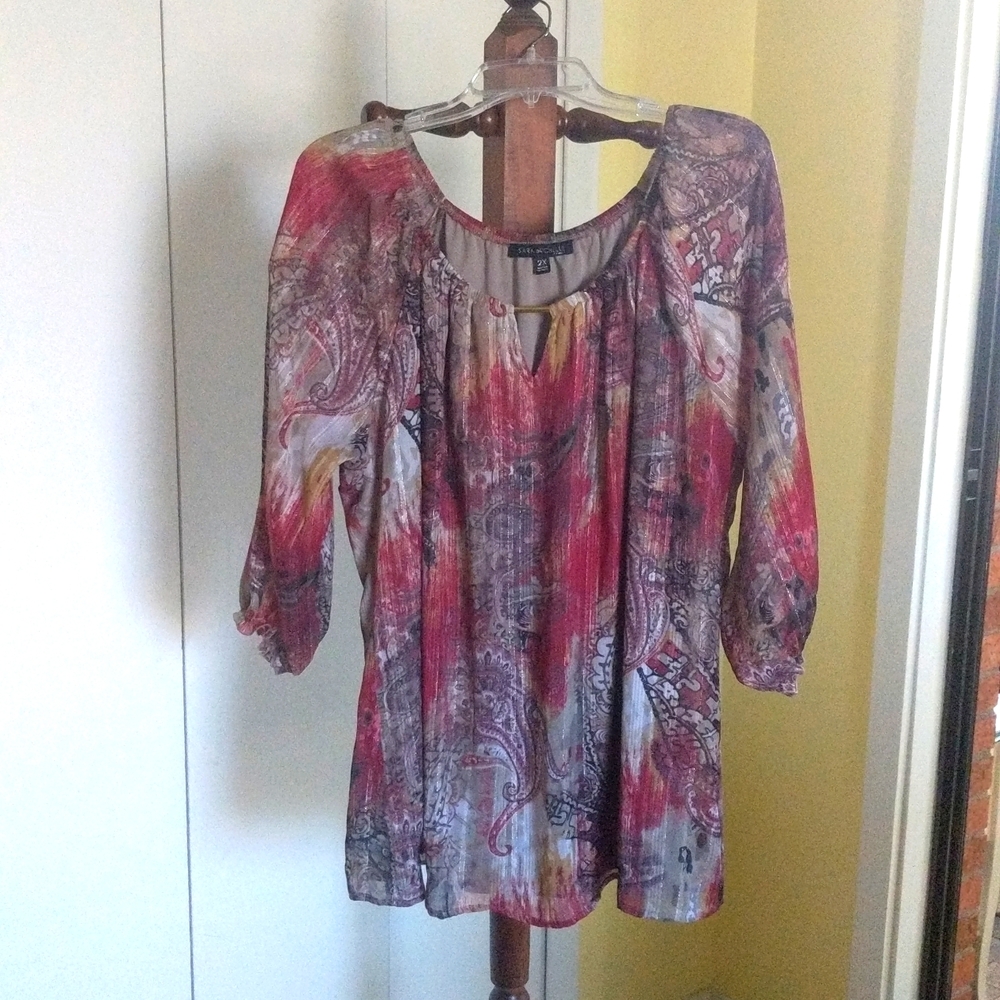 Blouse, multicolor, new